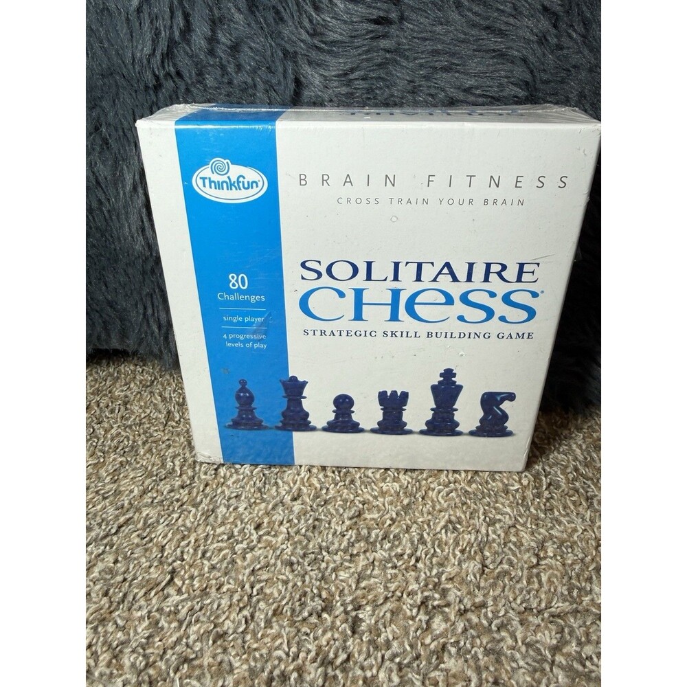 ThinkFun Brain Fitness Solitaire Chess 80 Challenges NEW Sealed Read